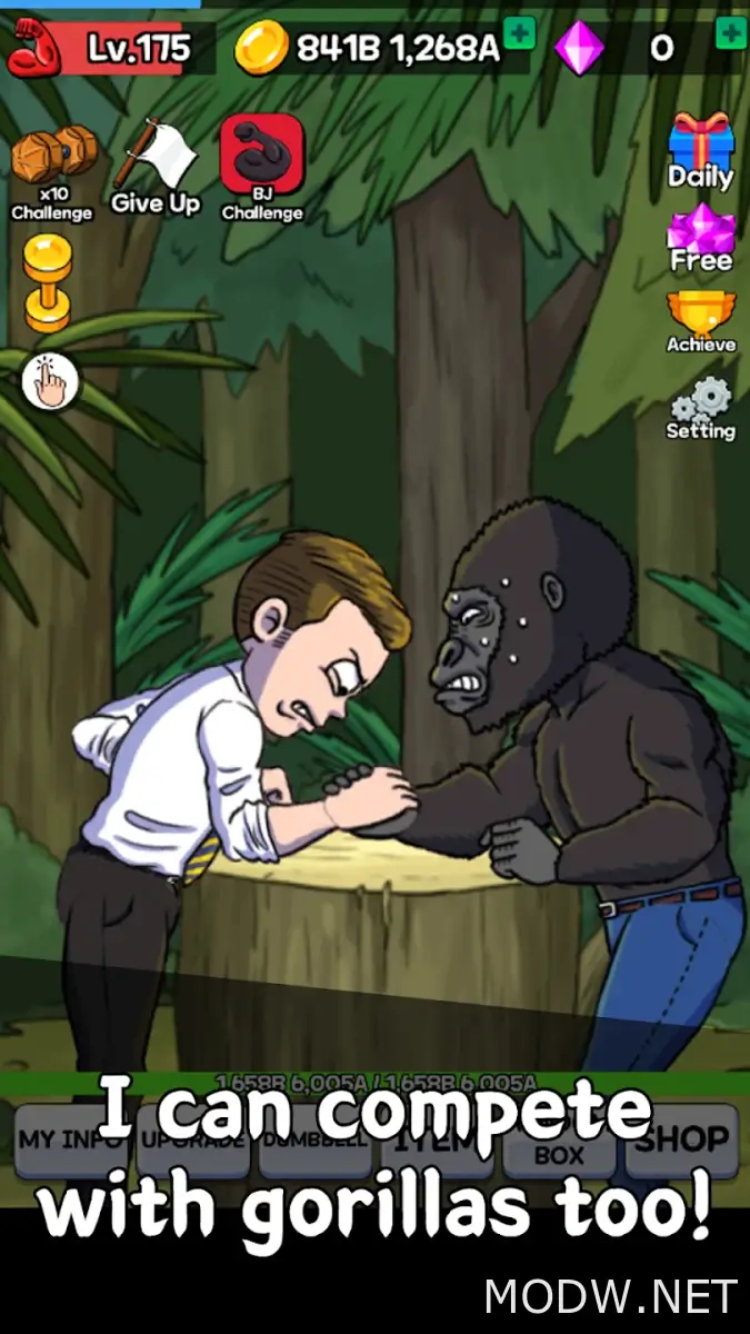 Скачать Arm Wrestling Clicker (MOD - Неограниченные деньги) 1.4.4 APK  Бесплатно