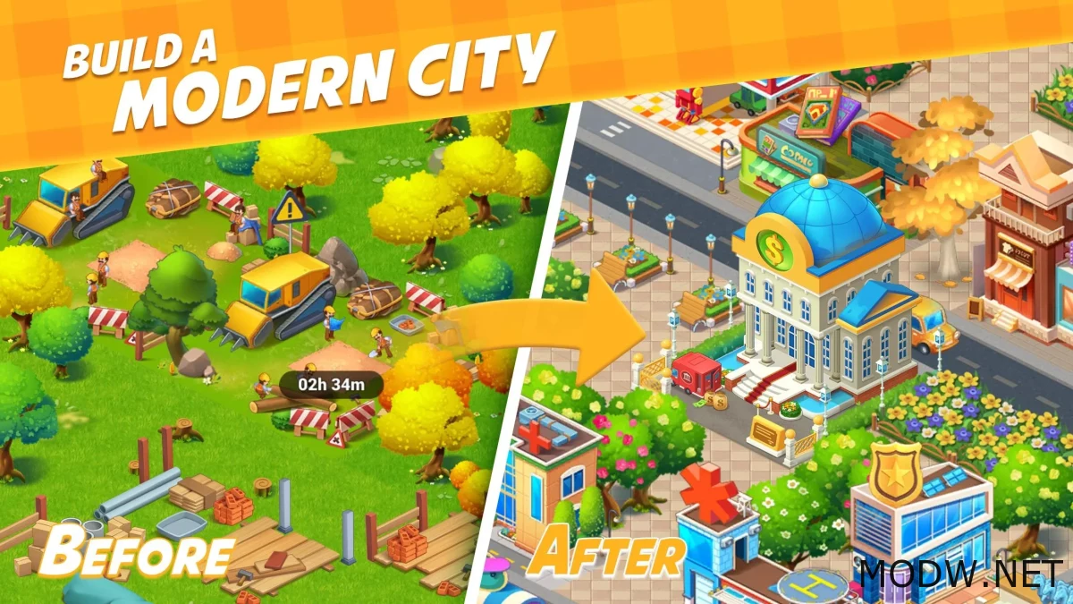 Скачать Farm City: Farming & Building (MOD - Неограниченные деньги)  2.10.35b APK Бесплатно