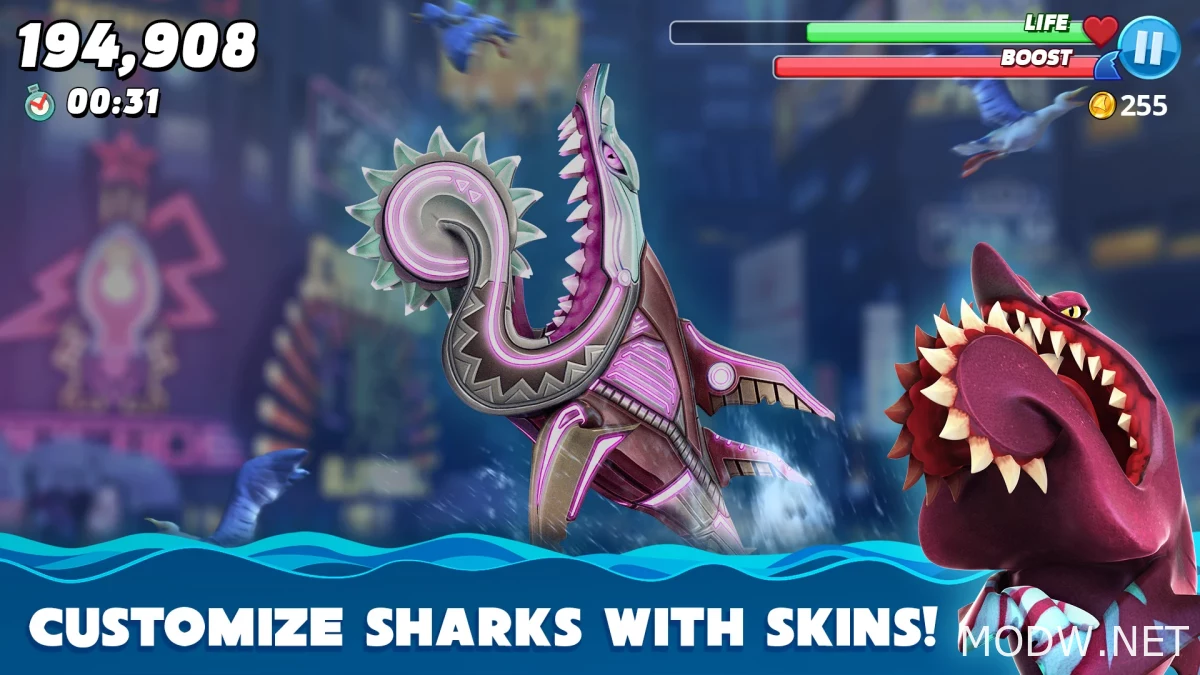 Скачать Hungry Shark World (MOD - Неограниченные деньги) 5.8.1 APK Бесплатно