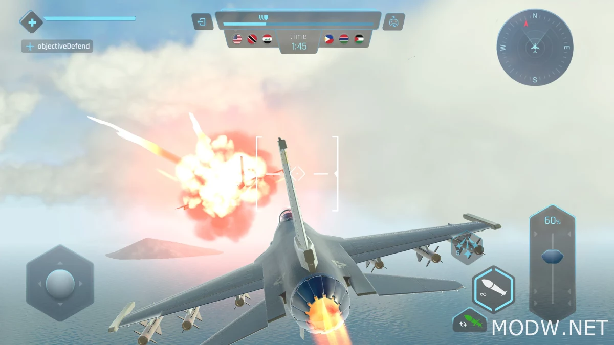 Скачать Sky Warriors: Airplane Games (MOD - Время ускорения) 4.17.10 APK  Бесплатно