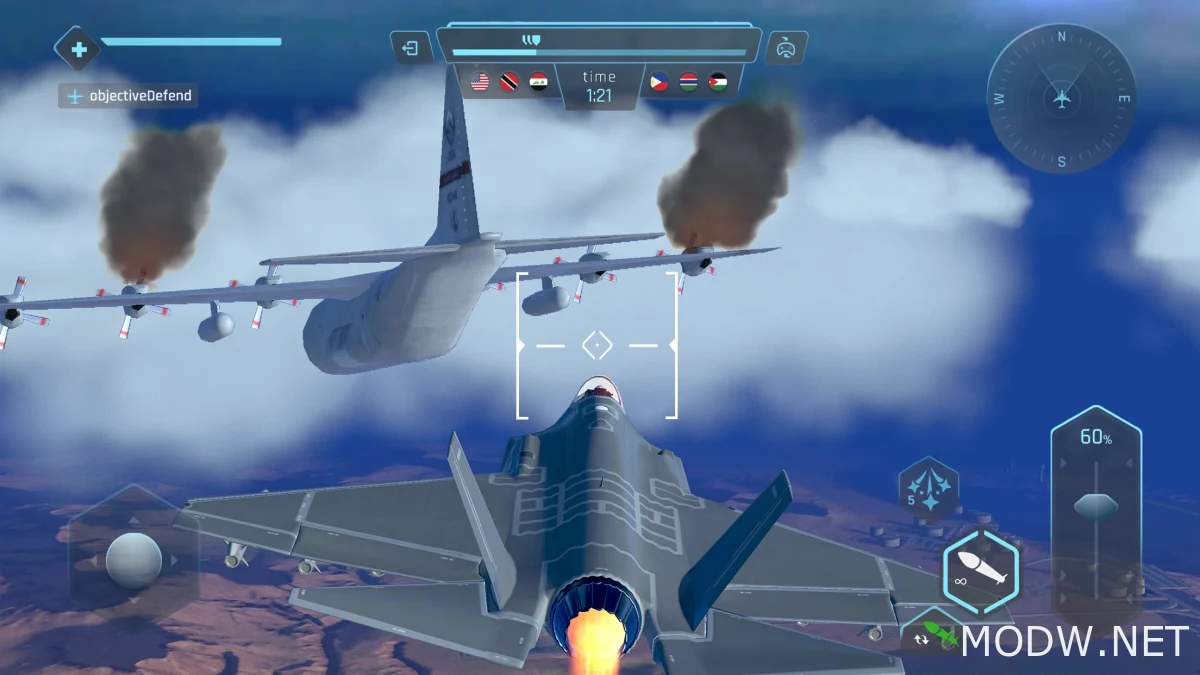 Скачать Sky Warriors: Airplane Games (MOD - Время ускорения) 4.17.10 APK  Бесплатно